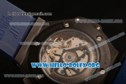 Hublot Big Bang Chronograph Swiss Valjoux 7750 Automatic PVD Case with Blue Dial and Blue Rubber Strap (YF)