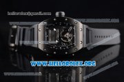 Richard Mille RM 69 Erotic Tourbillon Miyota 9015 Automatic PVD Case with Skeleton Dial Black Rubber Strap and Dot Markers