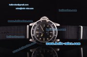Rolex Vintage Submariner Swiss ETA 2836 Automatic Movement Steel Case with Black Dial and Nylon Strap