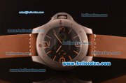 Panerai Radiomir Brevettato Swiss ETA 6497 Manual Winding Titanium Case with Black Dial and Brown Leather Strap-1:1 Original