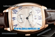 Breguet Heritage Asia Automatic Rose Gold Case White Dial With Roman Numeral Markers Brown Leather Strap