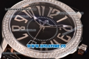 Blancpain Women Ladybird Ultraplate Miyota 9015 Automatic Steel Case with Diamonds Bezel and Black Dial (G5)