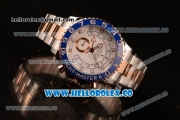 Rolex Yacht-Master II Chronograph Swiss Valjoux 7750 Automatic Two Tone Case with White Dial and Two Tone Bracelet - (BP)