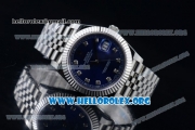 Rolex Datejust II Swiss ETA 2836 Automatic Steel Case with Blue Dial Diamonds Markers and Stainless Steel Bracelet (BP)