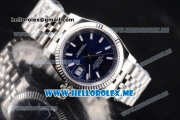 Rolex Datejust Clone Rolex 3135 Automatic Stainless Steel Case/Bracelet with Dark Blue Dial and Stick Markers (BP)