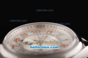 Rolex Air-King Oyster Perpetual Swiss ETA 2836 Automatic Movement Swiss Coating Case with Silver Dial and Red Numeral Markers-SS Strap