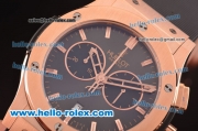 Hublot Classic Fusion Chrono Miyota Quartz Rose Gold Case with Grey Dial and Black Rubber Strap