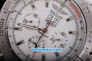 Breitling BlackBird Working Chronograph 7750 Automatic Movement with White Dial