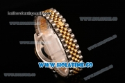 Rolex Datejust Asia Automatic Yellow Gold/Steel Case with Diamonds Bezel Red Dial and Diamonds Markers (BP)