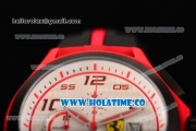 Scuderia Ferrari Lap Time Watch Chrono Miyota OS10 Quartz Red PVD Case with Black Bezel and White Dial - Arabic Numeral Markers