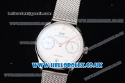 IWC Portuguese Automatic Clone IWC 52010 Automatic Stainless Steel Case/Bracelet with White Dial and Arabic Number Markers (YL)