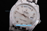 Rolex Day-Date Automatic with Diamond Marking and Grey Dial