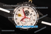 Scuderia Ferrari Lap Time Watch Chrono Miyota OS10 Quartz PVD Case with White Dial and Silver Markers