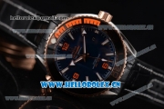 Omega Seamaster Planet Ocean 600M Clone Omega 8900 Automatic Steel Case with Blue Dial and Black Leather Strap (EF)