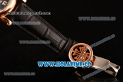 Patek Philippe Calatrava Asia Automatic Rose Gold Case with Black Dial and Stick/Arabic Numeral Markers