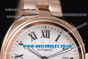 Cartier Cle de Cartier Asia ST16 Automatic Rose Gold Case with White Dial Rose Gold Bracelet and Roman Markers