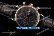 IWC Portofino Chrono Swiss Valjoux 7750 Automatic Steel Case with Blue Dial and Stick Markers