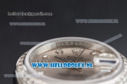 Rolex Datejust Swiss ETA 2671 Automatic Steel Case with Silver Dial Diamonds Markers Diamonds Bezel and Steel Bracelet (BP)