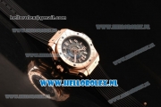 Hublot Big Bang Unico GMT Asia Auto Rose Gold Case with Skeleton Dial and Black Rubber Strap