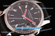 Chopard Alfa Romeo Miyota OS2035 Quartz Steel Case with Black Dial Diamond Bezel and Stick Markers