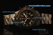 Breitling Avenger Chronograph Quartz PVD Case with Black Dial and PVD Strap