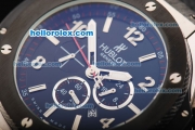 Hublot Big Bang King Chronograph Quartz Movement Black Dial with PVD Bezel and Stick Markers/ Numerals