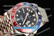 Rolex GTM-Master II 2836 Automatic Steel Case with Blue Dial Dots Markers and Steel Bracelet