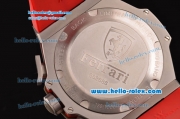 Hublot King Power Ferrari Chrono Miyota OS20 Quartz Steel Case with Black Rubber Strap Red Dial