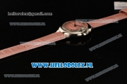 Cartier Ballon Bleu De Medium Swiss ETA 2671 Automatic Steel Case Pink Dial Roman Numeral Markers and Pink Genuine Leather Strap - 1:1 Original