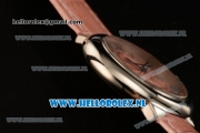 Cartier Ballon Bleu De Medium Swiss ETA 2671 Automatic Steel Case Pink Dial Roman Numeral Markers and Pink Genuine Leather Strap - 1:1 Original