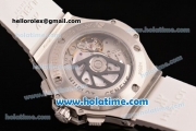 Hublot Big Bang Clone HUB4100 Automatic Steel Case with White Ceramic Bezel and White Dial - 1:1 Original (TW)