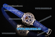 Cartier Ballon Bleu De Tourbillon Moonphase Asia Automatic Steel Case with Blue Dial and Roman Numeral Markers