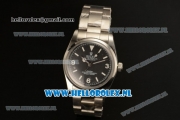 Rolex Explorer Cartier Steel Case Asia Auto with Black Dial and Steel Bracelet