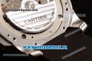 Cartier Calibre de Cartier ETA 2824 Automatic Steel Case with Navy Blue Dial Roman Numberal Markers and Blue Rubber Strap