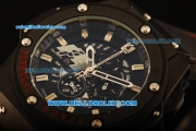 Hublot King Power F1 Chronograph Quartz PVD Case with Black Dial and Black Rubber Strap