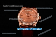 Rolex Day-Date Asia 2813/Swiss ETA 2836/Clone Rolex 3135 Automatic Rose Gold Case with Stick Markers and Rose Gold Dial (BP)