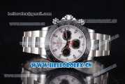 Rolex Daytona Clone Rolex 4130 Automatic Stainless Steel Case/Bracelet with White Dial and Stick Markers (EF)