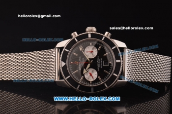 Breitling SuperOcean Heritage Swiss Valjoux 7750 Automatic Steel Case/Strap with Black Bezel and Black Dial