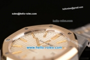 Audemars Piguet Royal Oak Swiss ETA 2824 Automatic Two Tone Case with Two Tone Strap and White Grid Dial - 1:1 Original