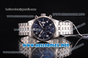 IWC Pilot's Watch Chronograph Edition "The Little Prince" Swiss Valjoux 7750 Automatic Full Steel with Blue Dial and White Arabic Numeral Markers (YL)