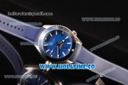 Omega Planet Ocean Clone Omega 8500 Automatic Steel Case with Blue Dial White Stick Markers and Blue Rubber Strap (EF)