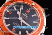 Omega Seamaster Planet Ocean Swiss ETA 2824 Automatic Steel Case with Orange Bezel Black Dial and Stick Markers (EF)