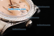 Rolex Datejust Automatic Movement Diamond Case with Diamond Bezel and Diamond Markers