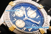 Breitling Chronomat Evolution Chronograph Swiss Valjoux 7750 Automatic Movement Steel Case with Black Dial and Gold Arabic Numerals