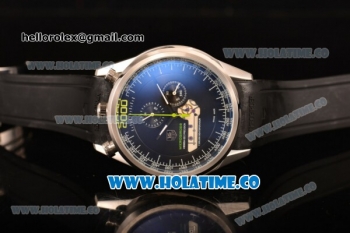 Tag Heuer Mikrogirder 2000 Chrono Miyota Quartz Steel Case with Black Dial and Rubber Strap - Green Second Hand