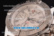 Breitling Avenger Chrono Swiss Valjoux 7750-SHG Automatic Stainless Steel Case with Stainless Steel Strap and White Dial