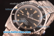 Rolex Oyster Perpetual Submariner Asia 2813 Automatic Full Steel with PVD Bezel and Yellow Markers-ETA Coating