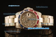 Rolex GMT Master II Swiss ETA 2836 Automatic Full Steel with Blue and Red Diamond Bezel-Diamond Dial