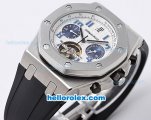 Audemars Piguet Royal Oak Alinghi Tourbillon Automatic with White Dial and Blue Marking