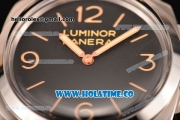 Panerai Luminor 1950 3 Days PAM 372 Clone P.3000 Manual Winding Steel Case with Black Dial and Stick/Arabic Numral Markers - 5 Days Power Reserve 1:1 Best Edition (ZF)